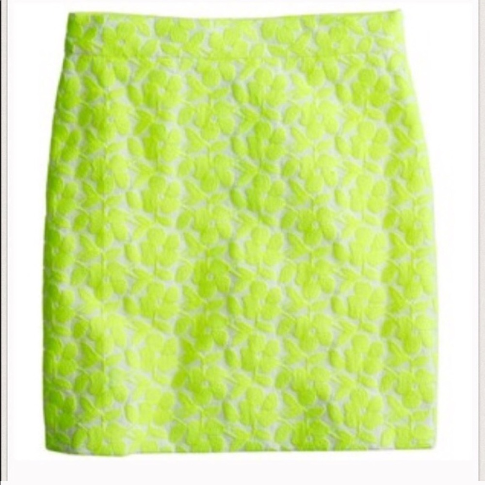 J Crew neon embroidered mini skirt - Picture 2 of 4